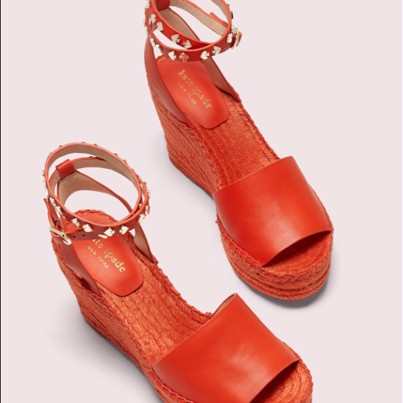 NIB Kate Spade Sandals Frenchy Leather Espadrille - Picture 4 of 11